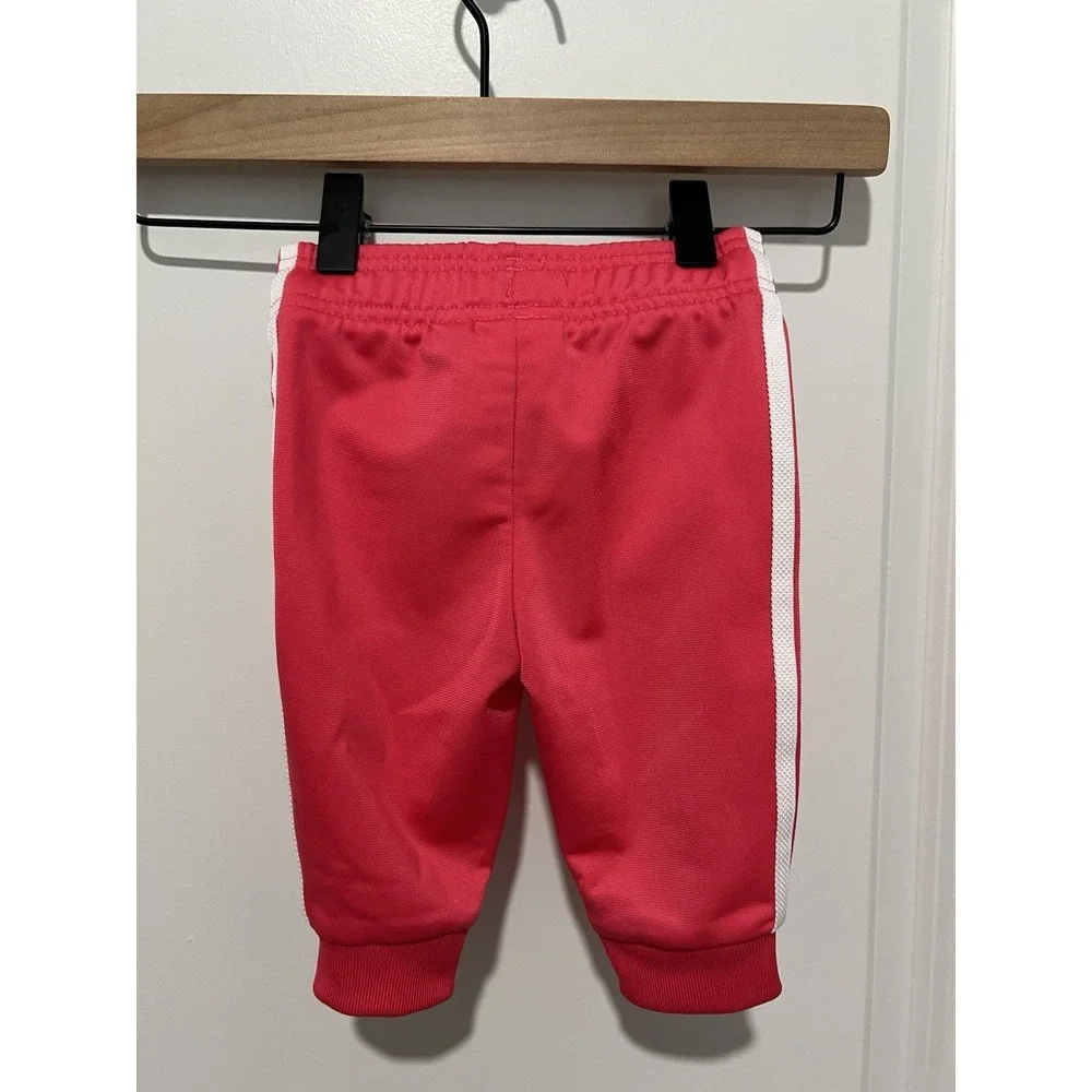 Adidas Baby‎ Girl Track Suit Pink Size 3-6 Months Striped Athletic Hot Pink Zip